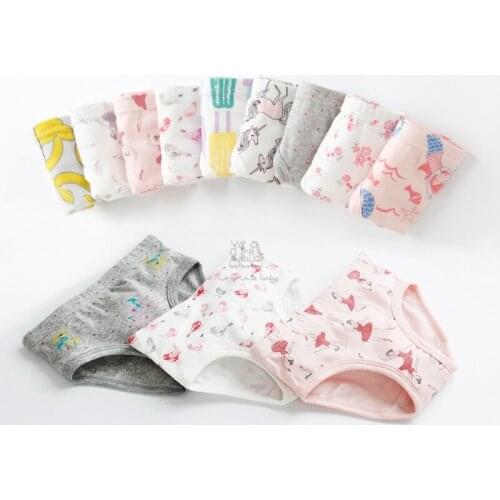 High Quality Children Cotton Underwear Breathable & Comfortable Panties for Girls Lovely Cartoon Printing Girls Underpants