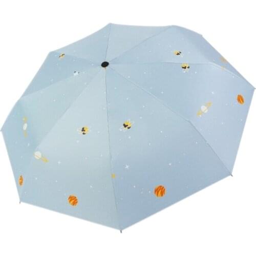 Creative Star Universe Serie Umbrella Fold Rainy Stellar Planet Umbrella UV Rainproof Sun Parasol Umbrella Female