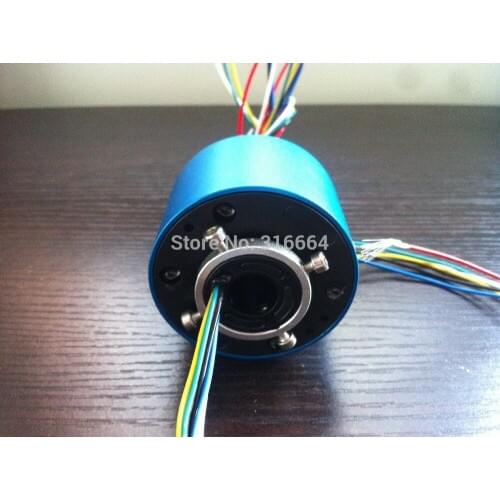 0.5'' inch Through bore slip ring rotary joint slip ring Connector ID12.7mm OD:54mm 6 circuits X 5A