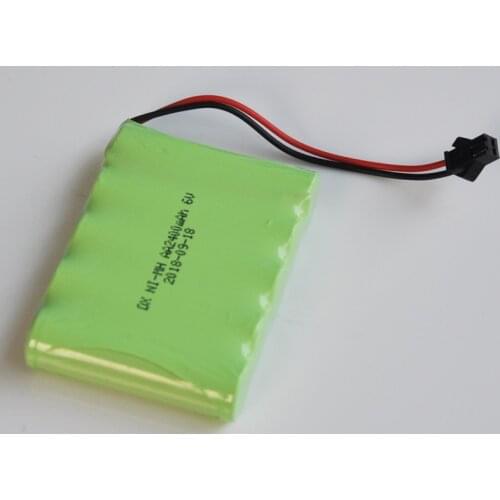 1-2PCS Ni-Mh 6V AA rechargeable battery pack 2400mah AA cell for RC Car helicopter toys led light cordless phone SM plug