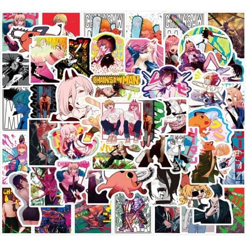 10/30/50PCS New Cartoon Chainsaw Man Anime Stickers Skateboard Laptop Motorcycle Luggage Bike Car Waterproof Decal Sticker Toys