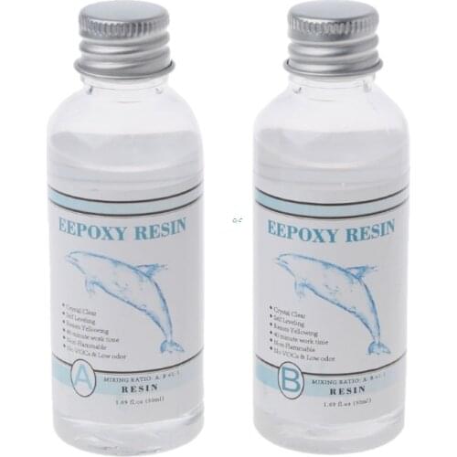 3 Ounce Clear Crystal Resin Quick Curing AB Resin 1:1 Clear Hard Epoxy Resin Jewelry Making for Molds Casting Resin Art