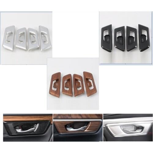 4PCS Inner Door Handle Bowl Cover Trim Fit for Honda CRV 2017 2018 2019 2020 2021 Car Decorative Cover Interior Accessories