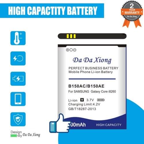 Da Da Xiong 3850mAh B150AC B150AE Battery for Samsung Galaxy Core i8260 i8262 g3509 g3502u g3502 g3508 Replacement phone battery