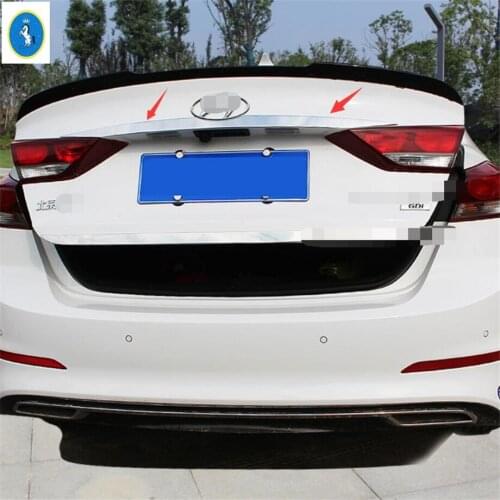 Yimaautotrims Auto Accessory Rear Trunk Cover Trim Decoration Garnish Strip Car Styling Fit For Hyundai Elantra 2017 2018 2019