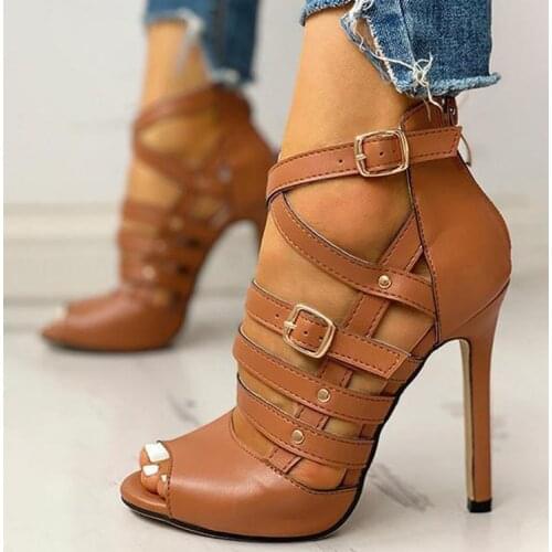 Designer Sandals Zapatos De Mujer 2021 High Heels Fashion Summer Sexy Stiletto Peep Toe Wedding Party Shoes for Women Pumps