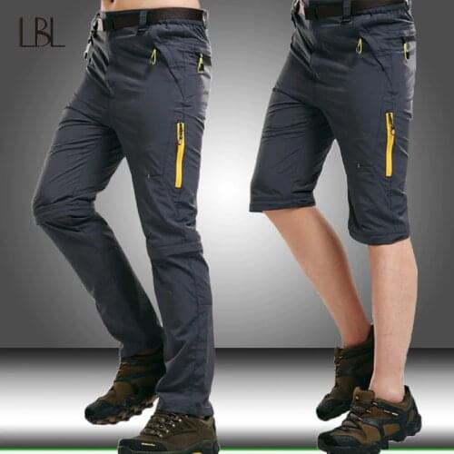 Military Style Cargo Pants Mens Waterproof Quick Dry Breathable Detachable Pants Men Outdoor Hiking Camping Zipper Trousers 5XL