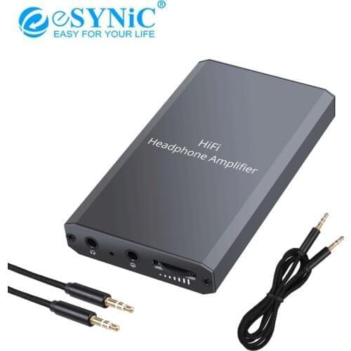 ESYNiC Portable 16-300Ω HiFi Headphone Amplifier With 3.5mm AUX Jack & Two-Stage Gain Switch Amplifier For Mobile Phone MP3 MP4