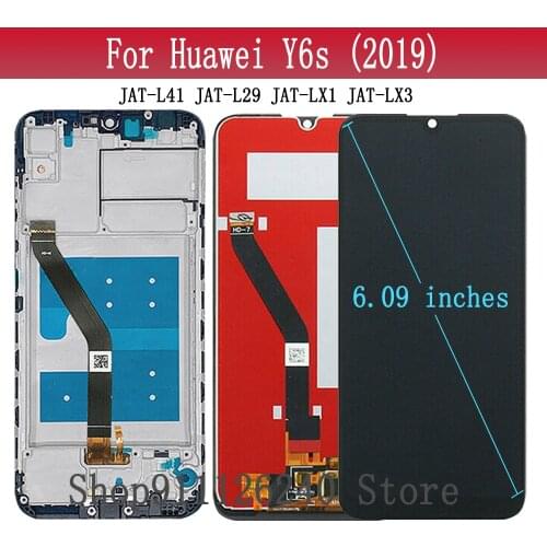 AAA Quality LCD+Frame For HUAWEI Y6s 2019 Lcd Display Screen Replacement For Huawei Y6s Y 6S Y6 S LCD Screen JAT-L41 L29 LX1 LX3