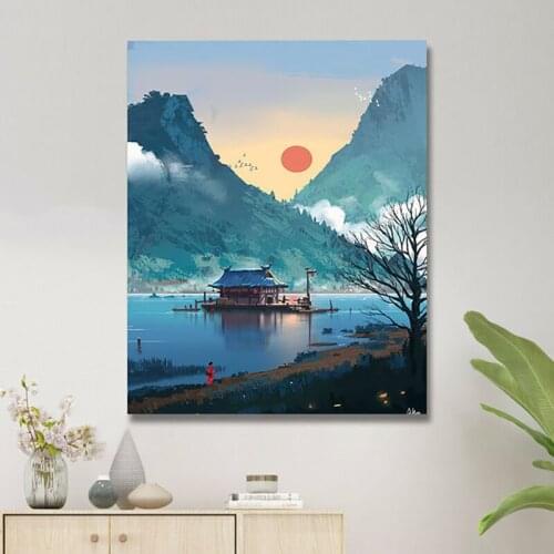 Oil Painting By Numbers Flower On Cotton With Frame Handmade Drawing For Adults Picture Coloring Decoration Art