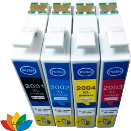 4pcs Compatible T2001 T2002 T2003 T2004 Ink Cartridge for Epson Workforce WF-2510 WF-2520 WF-2530 WF-2540 inkjet Printer T200 XL