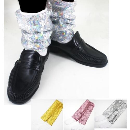 Classic Handmade Sequin MJ Micheal Jackson Billie Jean Baggy Ankle Socks For Collection Show