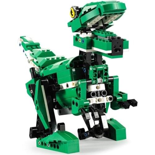 Building Blocks Tumblr Technology Remote Control Blasting Dragon Crocodile Assembling Puzzle Kids Toys Tail Swing Sensor Switch