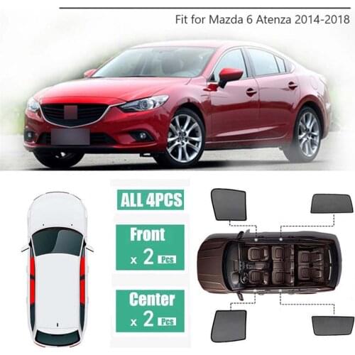 Side Windows Magnetic Sun Shade UV Protection Ray Blocking Mesh Visor Fit For Mazda 6 Atenza 2014-2018
