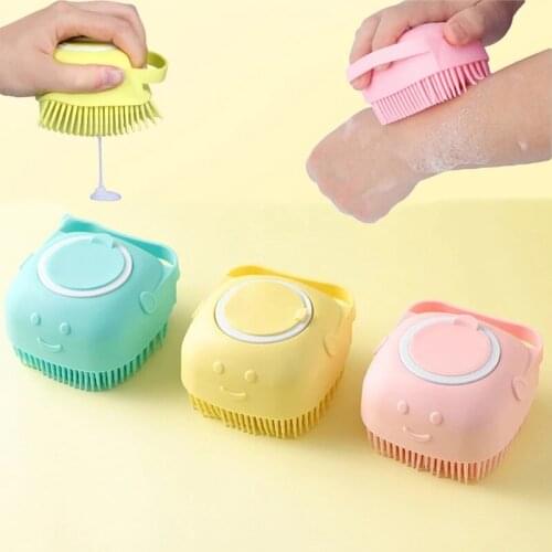 Shampoo Massager Brush Hair Massage Comb Grooming Scrubber Shower Brush For Bathing Short Hair Soft Silicone Brushes Hairbrush