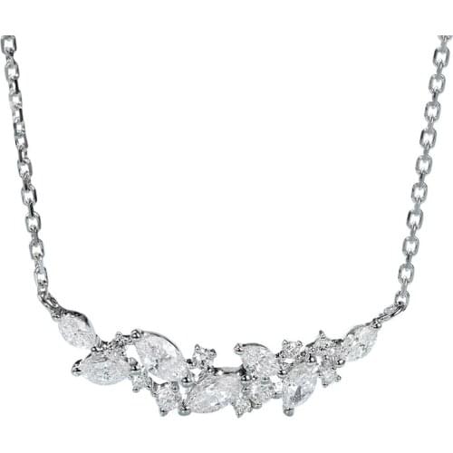 Fashion Boutique Ladies Necklaces Sweet Real AAAA Zircon Ladies Necklaces INS Ladies Clavicle Chain Charm Necklaces