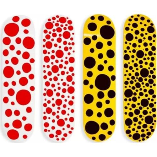 Yayoi Kusama Dots Obsession MoMa Modern Art Collection Skateboard Deck Canadian Maple Fashion Style Double Rocker Skateboard