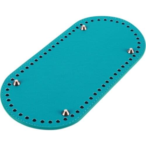 DIY Bag Bottom Accessories Oval Long Bottom For Knitting Bag PU Leather 60 Holes Women Bags Handmade DIY Accessories