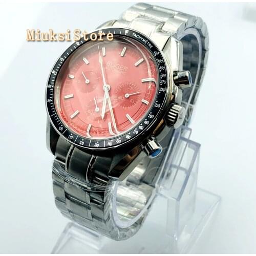 2019 Mans Luxury Machinery Watch 40mm Bliger white dial week date indicator multifunction steel strap automatic mens watch