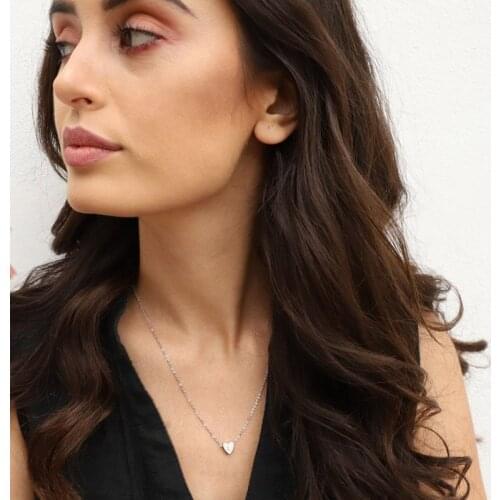 Heart shaped letter necklace Stainless steel Flower Girl Necklace Will You Be My Flower Girl Gift Graduation Gift