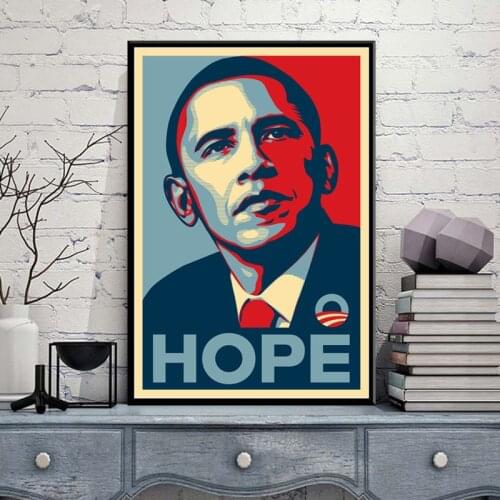 Pop Art Obama Hope Poster Wall Art Canvas Painting Print Pictures for Bedroom Living Room Modern Home Decor No Frame