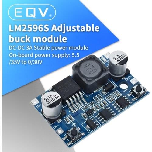 LM2596 DC-DC LM2596S adjustable buck 3A regulated power supply module car power supply 5.5V - 35V to 0V - 30V