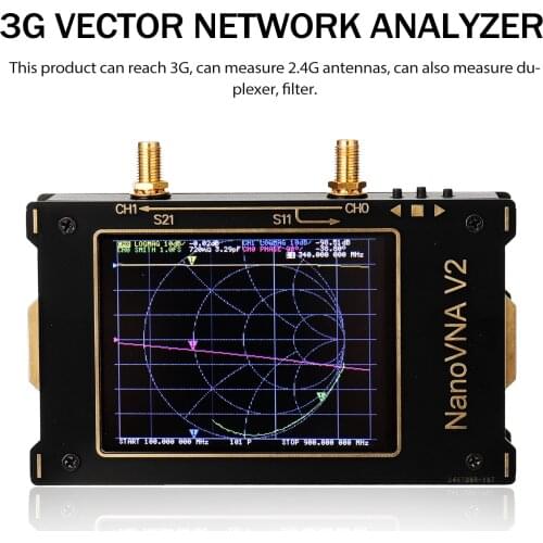 3G Vector Network Analyzer S-A-A-2 NanoVNA V2 Antenna Analyzer Shortwave HF VHF UHF Measure Duplexer Filter Digital Tester Tools