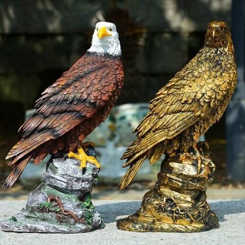 Garden Resin STATUE Ornaments Novelty Outdoor Lawn Path Eagle Figurine 29cm