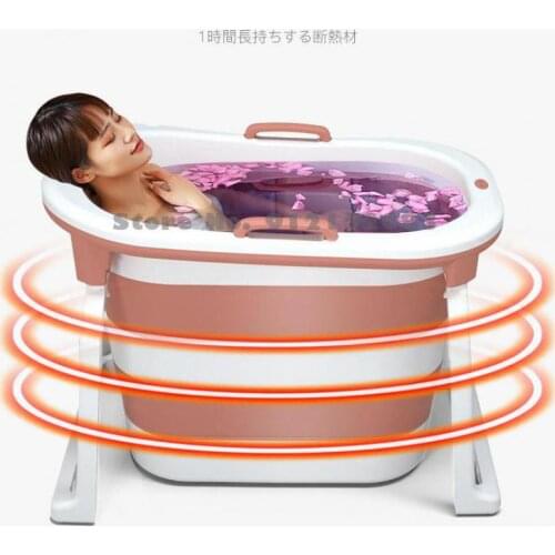 Folding Bath Bucket Household Full Body Adult Thermal Insulation Bath Bucket Small Family Simple Bathtub Bath Tub Adult Bath Buc