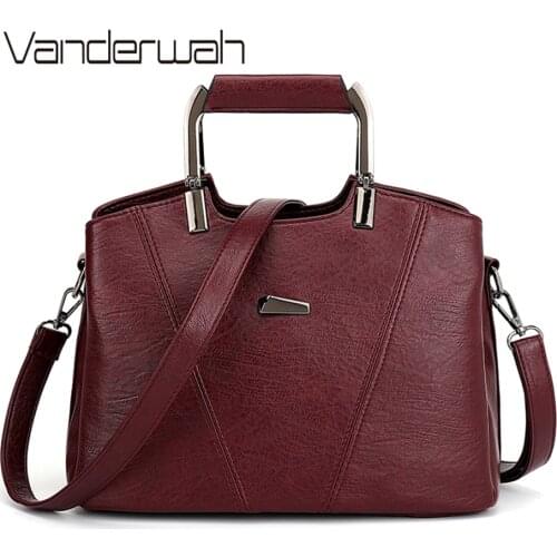 Luxury Soft Leather Handbag Women Bag Designer Metal Handle Female Crossbody Bag Shoulder Messenger Bags For Women Tote Bags Sac