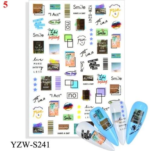 Unique 3D Face Flower Nail Sticker DIY Plaster Statue Stickers Nail Art Decoration Nails Abstract Patterns Self Adhesive