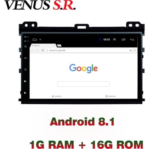 VenusSR Android 8.1 2.5D car dvd for Toyota Land Cruiser Prado 120 Radio 20002-2009 multimedia Radio stereo gps navigation