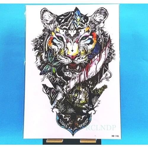 Waterproof Temporary Tattoo Sticker forest tiger nature tatto stickers flash tatoo fake tattoos for men women