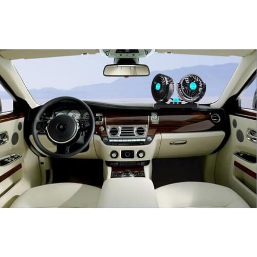 Air Circulator Fan 12V Electric Car Fan 360 Degree Rotatable 2 Speed Car Auto Cooling for Van SUV RV Boat Auto Vehicles Golf