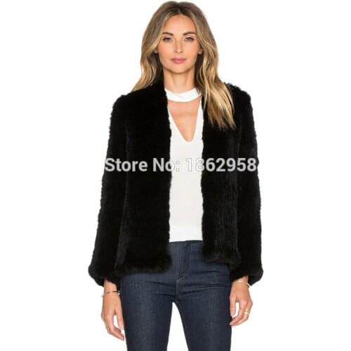 SJ412-02 New Model 1*1 Top Quality Knitting Popular Stylish Genuine Black Fur Vest Womens S-XXL