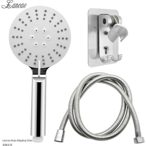 1pcs Newest Multi-Layered Electroplated 2 Function Handheld Shower Head Bathroom Accessories Round ABS Nozzle Filter Shower head