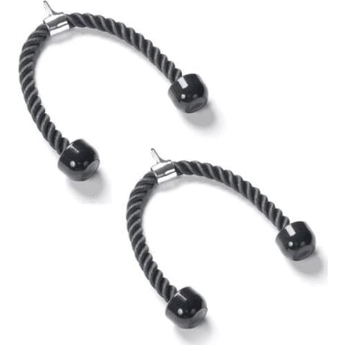 2PCS Universal Tricep Rope Pull Down - 28 Inch Heavy Rope Length, Easy to Grip & Non Slip Cable Attachment