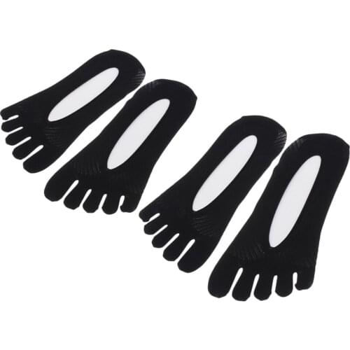 4 Pair Women Five Finger Toe No Show Socks Thin Low Cut Invisible Liner