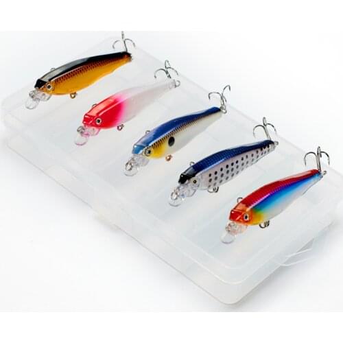 5pcs/set Wobblers Fishing Lure Minnow Pesca 7.5g 80mm Fishing Lures Hard Bait Floating Trout Carp Hard Bait Pesca Jerkbait Set