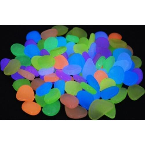 50/100PCS Luminous Pebble Luminous Stone Household Fish Tank Garden Decoration Luminous Stone Fish Tank Decoration Accessories