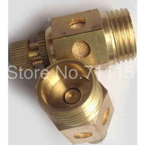 50pcs/lot Wholesale Pneumatic 1/4" Inch Brass Exhaust Silencer Muffler Muffling Throttle Valve With inner Cover 1/4 Thread