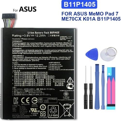 Laptop Battery FOR ASUS MeMO Pad 7 ME70CX K01A B11P1405 Batteries Free Tool