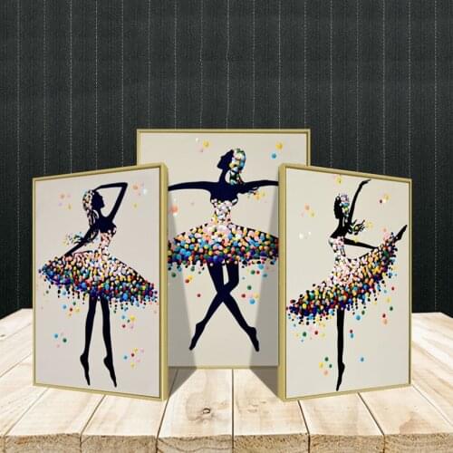 Diamond Painting Abstract ballet dancer Pictures By Rhinestone Diamond Mosaic Cartoon Full Square Drill Diamond Embroidery FC153