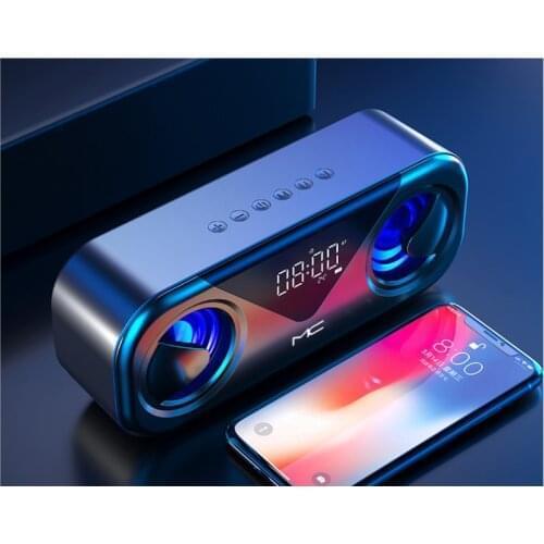 Wireless Bluetooth-compatibl Speaker Portable Speaker Powerful High BoomBox Outdoor Bass HIFI AUX USB TF FM Radio With LED Light