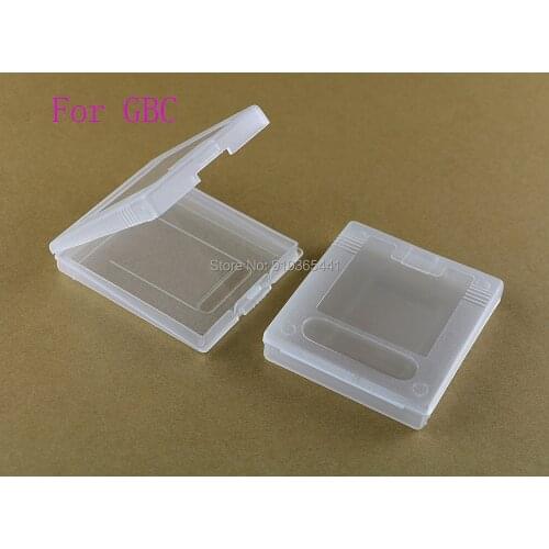 2pcs/lot for GBC Clear Plastic Game Cartridge Cases Storage Box Protector Holder Dust Cover Shell For GameBoy GB GBC GBP