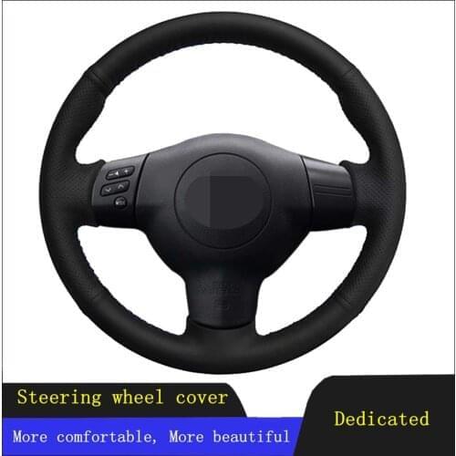 DIY Car Accessories Steering Wheel Cover Black Artificial Leather For Toyota Corolla 2004-2006 Caldina 2002-2007 RAV4 (US) 2005