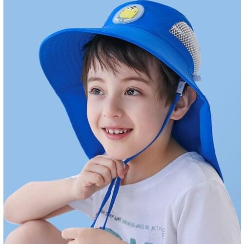 Wide Brim Children Sun Hat Kids Bucket Cap Summer Beach Girls Boys Travel Outdoor Cute Dinosaur Sun Hats For 1-18 Years Old