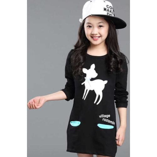 Kids Girls Dress Cotton Striped Long Sleeve Girls Clothing Spring Casual Children Girls Dress 4 5 6 7 8 9 10 11 12 13 14 Years