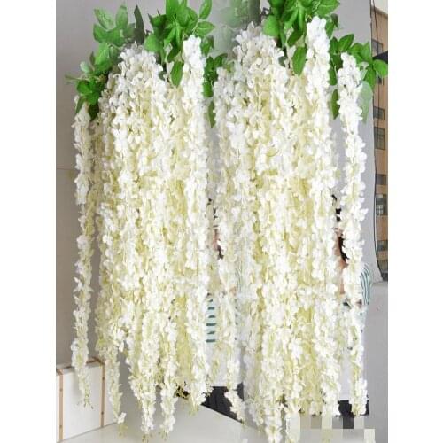 1.6 Meter Long Elegant Artificial Silk Flower Wisteria Vine Rattan For Wedding Centerpieces Decorations Bouquet Garland Home Orn