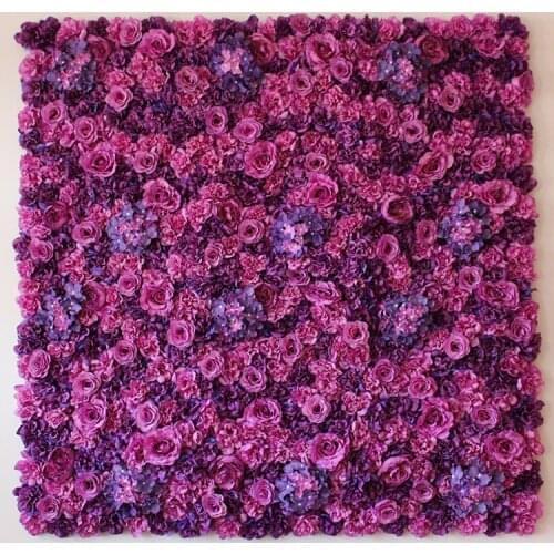 Purple Wedding Flower Wall Flower backdrop with Stand Rose & Hydrangeas Backdrop with Aluminum Folded Pipe frame